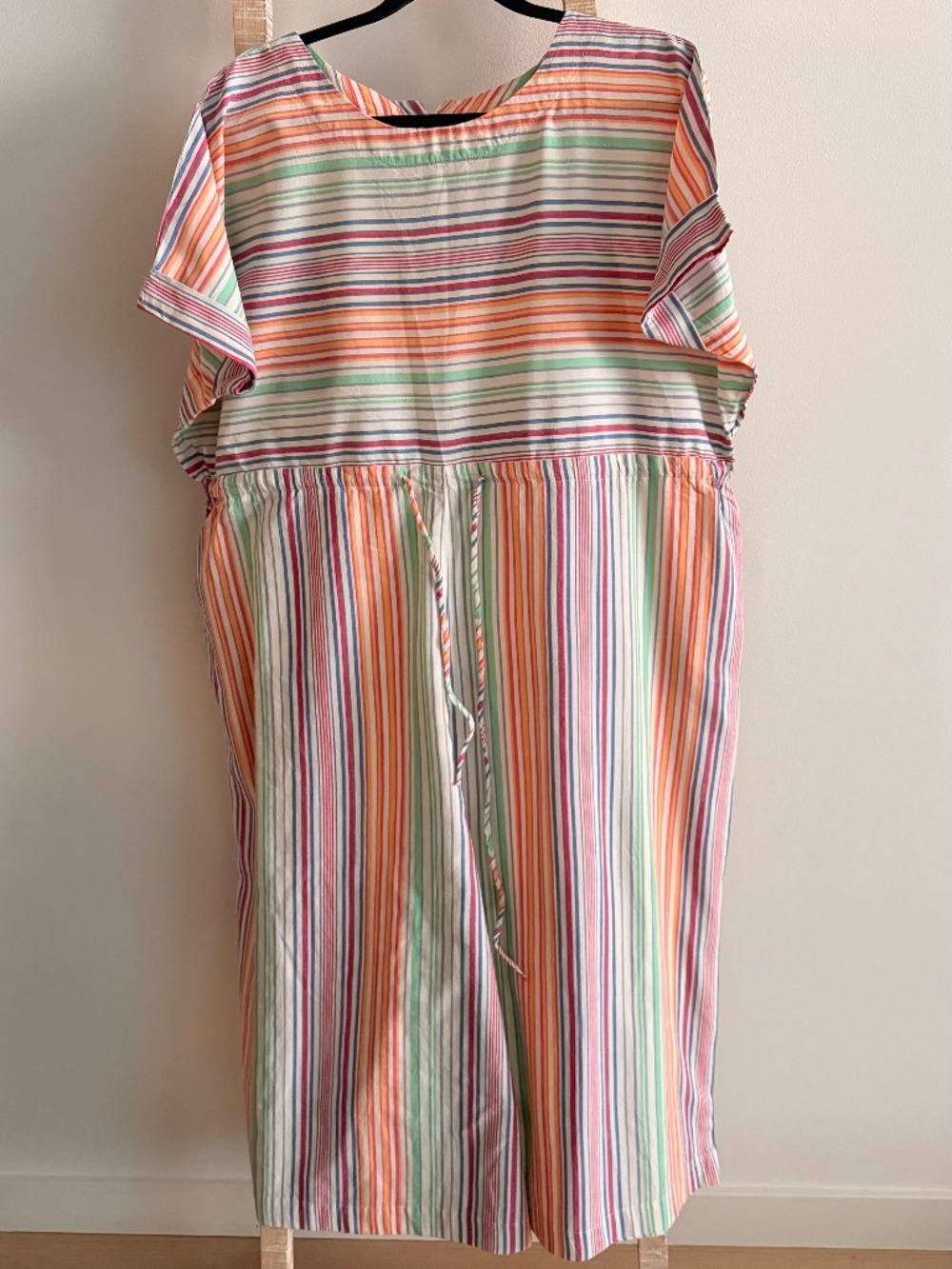 Cotton striped multi coloured one size fits all jumpsuit
